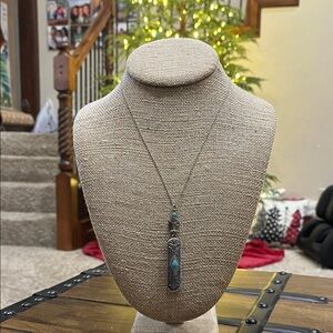 Silpada Silver Necklace with Turquoise Accents